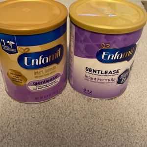 Purple can of formula